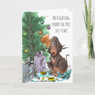 Jagdhund-Weihnachten Feiertagskarte