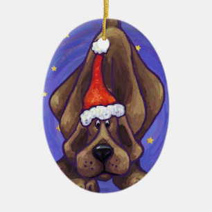 Jagdhund-Weihnachtsverzierung Keramikornament