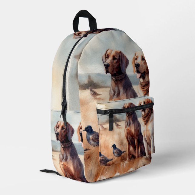 Jagdhunde-Rucksack Bedruckter Rucksack (Rückseitige Ecke links)