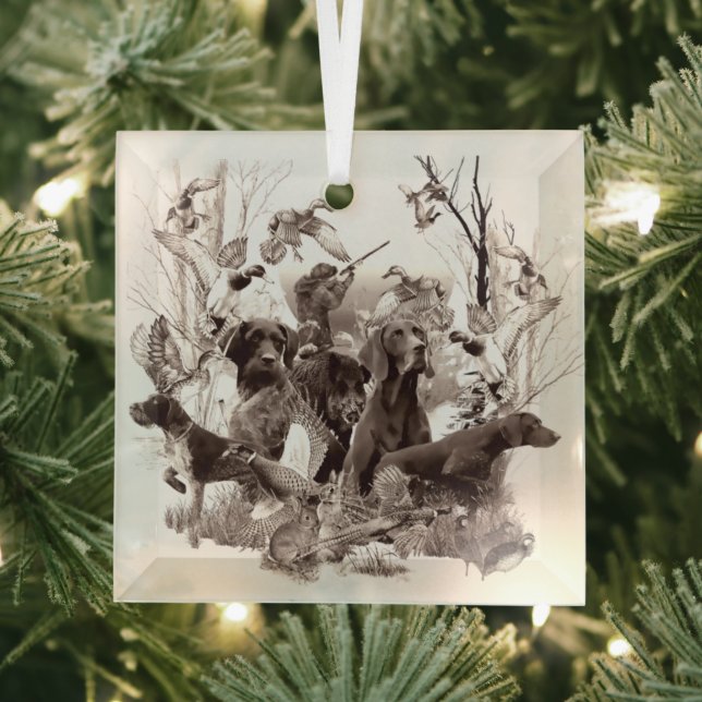 Jagdhunde, Rüden, Jagdsaison Ornament Aus Glas (Insitu)