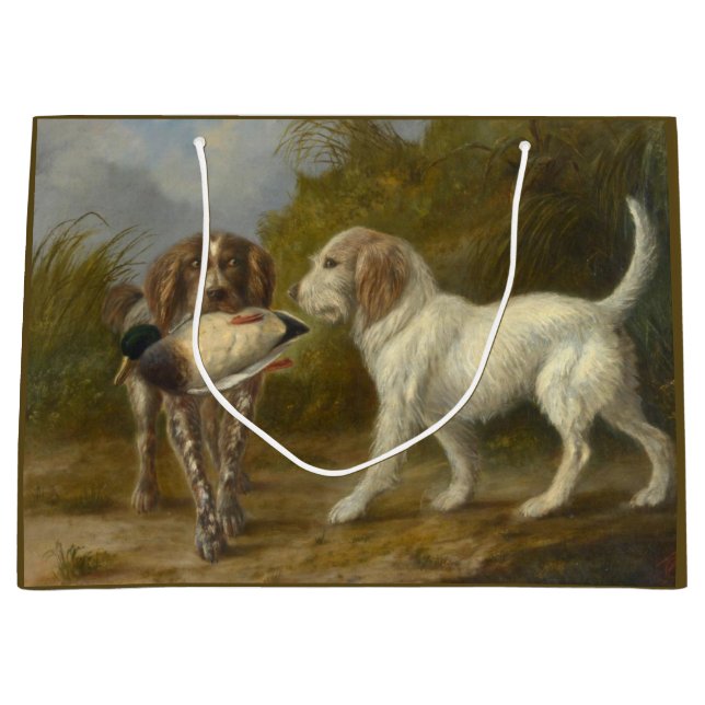 Jagdhunde (von Carlo Ademollo) Große Geschenktüte (Vorderseite)