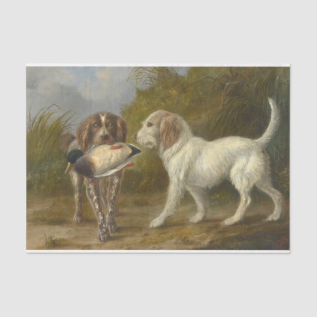 Jagdhunde (von Carlo Ademollo) Seidenpapier (Vorderseite)