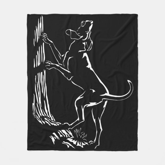 Jagdhundumfassende Coonhound-Jagd-Hundedecke Fleecedecke (Vorderseite)
