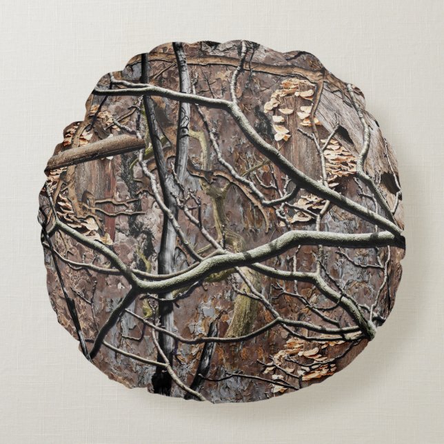 Jagdkampfmuster 8 rundes kissen (Vorderseite)