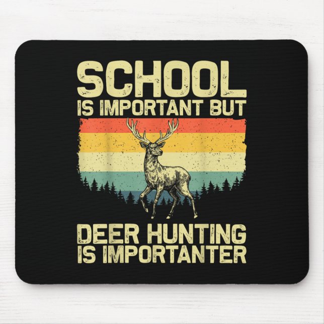 Jagdkunst für Kinder Jungen Wildtiere Jäger Dee Mousepad (Vorne)