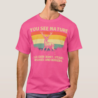 Jagdkunst für Wildtiere Hirschjagd T-Shirt