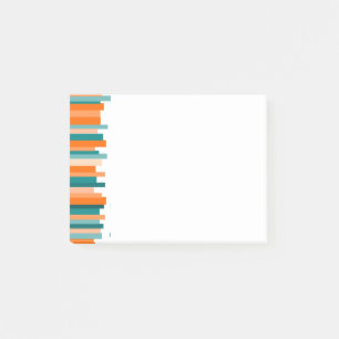 Jagdlinien - Aquamarin und Orange Post-it Klebezettel