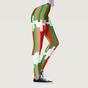 Jagdlinien - Rot und Grün Leggings