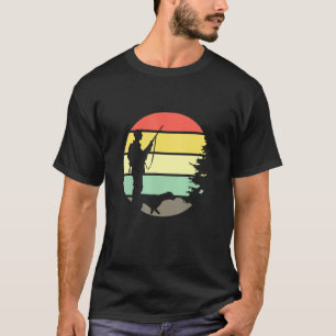 Jagdlizenz Retro-Sunset-Jäger mit Jagd D T-Shirt