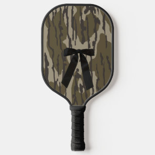 Jagdmädchen Bottom Lands Camo Schwarz Bogenband Pickleball Schläger