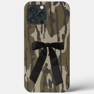Jagdmädchen Bottom Lands Camo Schwarz Schleifenban Case-Mate iPhone Hülle