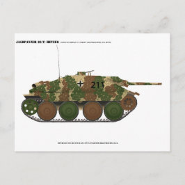 Jagdpanzer 38(t) Hetzer in "ambusch"-Tarnung Postkarte