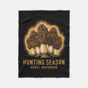 Jagdsaison Funny Morel Pilz Forming Fleecedecke