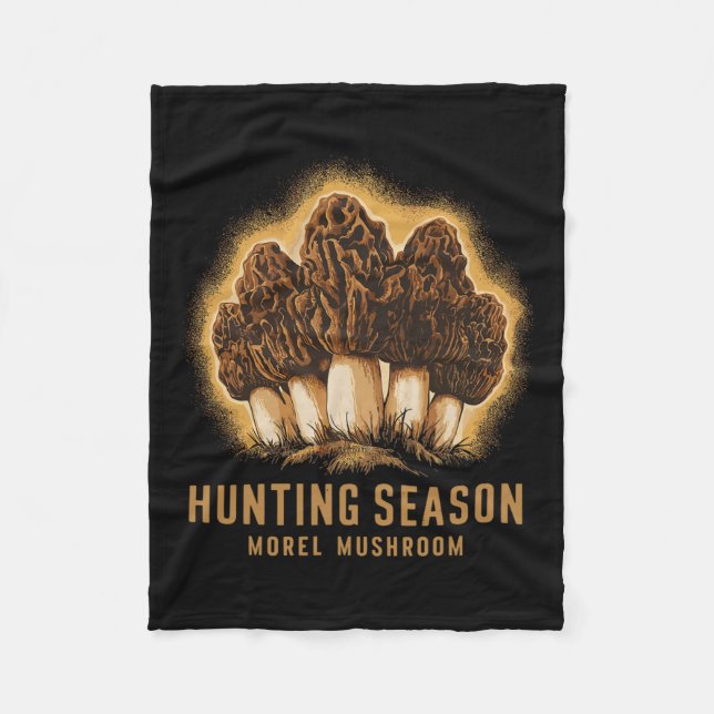 Jagdsaison Funny Morel Pilz Forming Fleecedecke (Vorderseite)