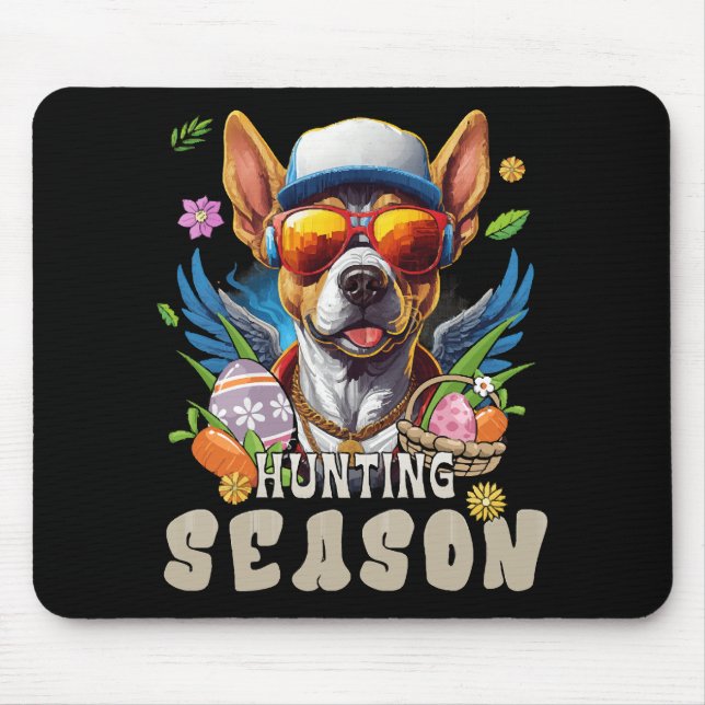 Jagdsaison Hirsch Ostern Ei Mousepad (Vorne)