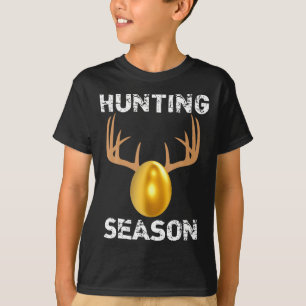 Jagdsaison Lustige Geweihe Goldenes Ostern Ei T S T-Shirt