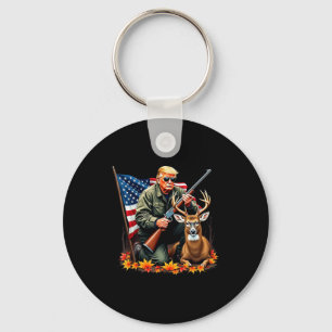 Jagdsaison Vintage Trump USA-Flagge Camouflage Schlüsselanhänger