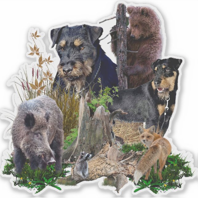 Jagdschrecker Apache / Renbrad. Aufkleber (Vorderseite)