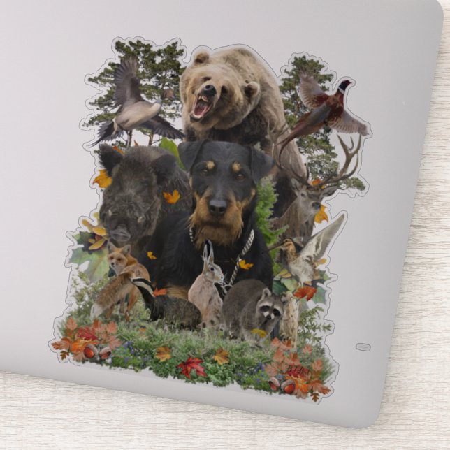 Jagdschrecker, Deutscher Jagdterrier Aufkleber (Detail)