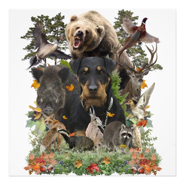 Jagdschrecker, Deutscher Jagdterrier Fotodruck (Vorne)