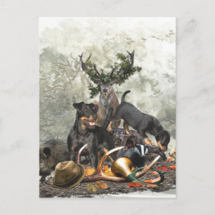 Jagdschrecker, Deutscher Jagdterrier Postkarte