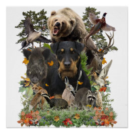 Jagdschrecker, deutsches Jagdterfinder-Poster Poster