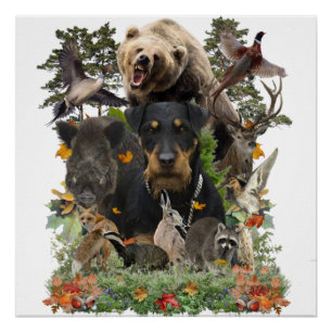 Jagdschrecker, deutsches Jagdterfinder-Poster Poster