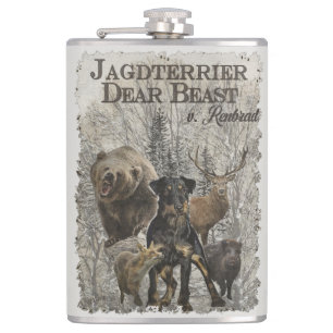 Jagdschrecker, Liebes Tier / Renbrad Coffee Tasse Flachmann