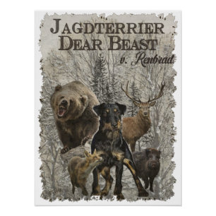 Jagdschrecker, Liebes Tier / Renbrad Paperweight P Poster
