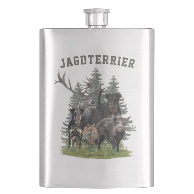 Jagdschrecker Sticker Button Schlüsselanhänger Kaf Flachmann (Vorderseite)