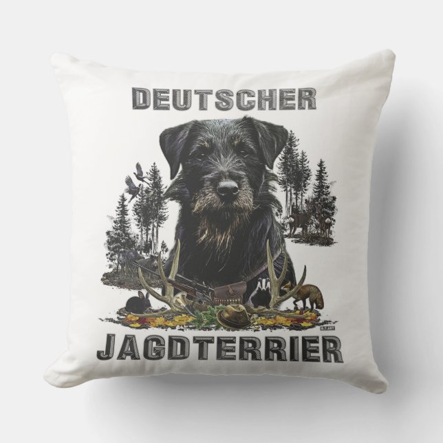 Jagdschrecker - vielseitiger Jagdhund Kissen (Vorderseite)