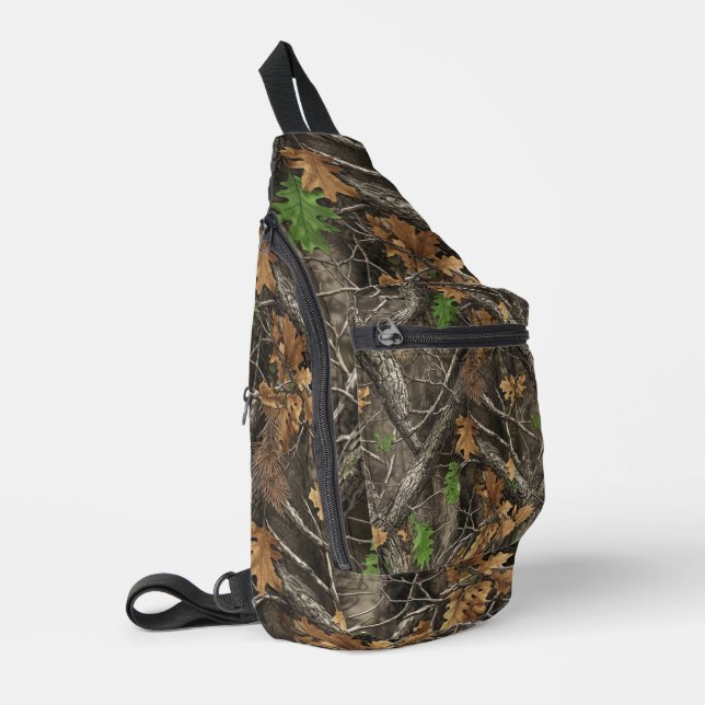 Jagdtarnmuster Crossbody Bag (Linke Seite)