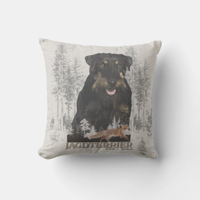 Jagdterer Dakota / Renbrad Imitats Canvas Print AG Kissen (Vorderseite)