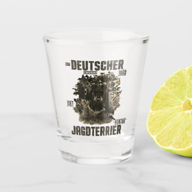 Jagdterer Schnapsglas (Vorderseite)