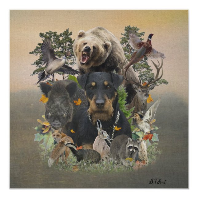 Jagdterre, deutsches Jagdterrasse Poster (Vorderseite)