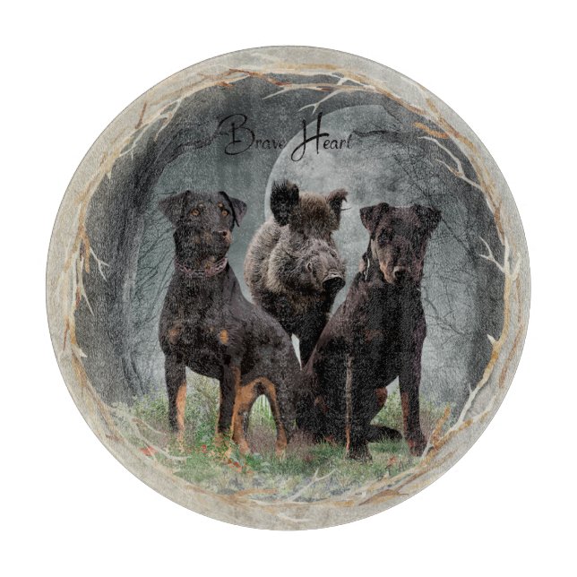 Jagdterre , tapferes Herz Schneidebrett (Vorderseite)