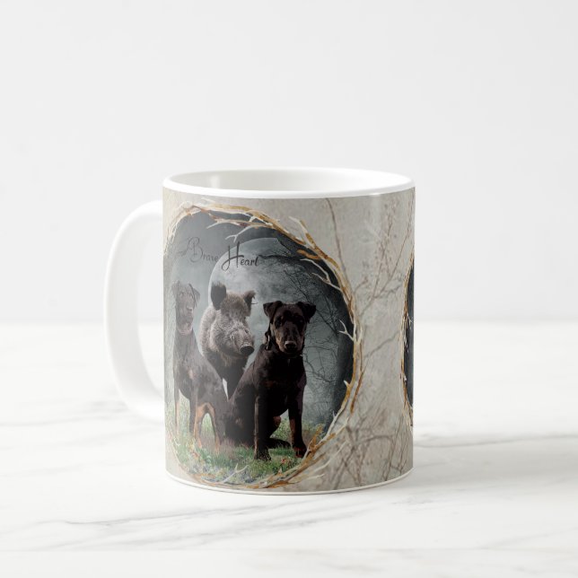 Jagdterre , tapferes Plexiglas Kaffeetasse (Vorderseite Links)