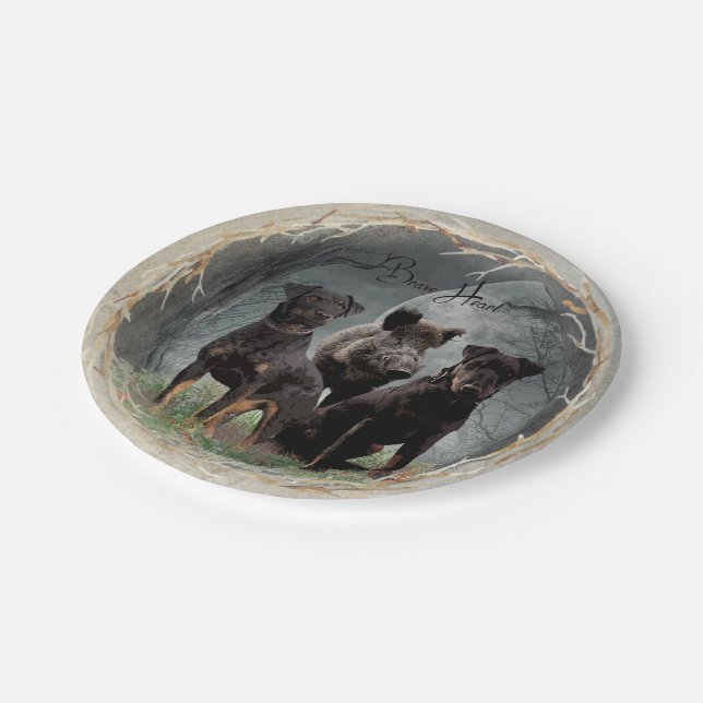 Jagdterre , tapferes Plexiglas Pappteller (Schrägansicht)