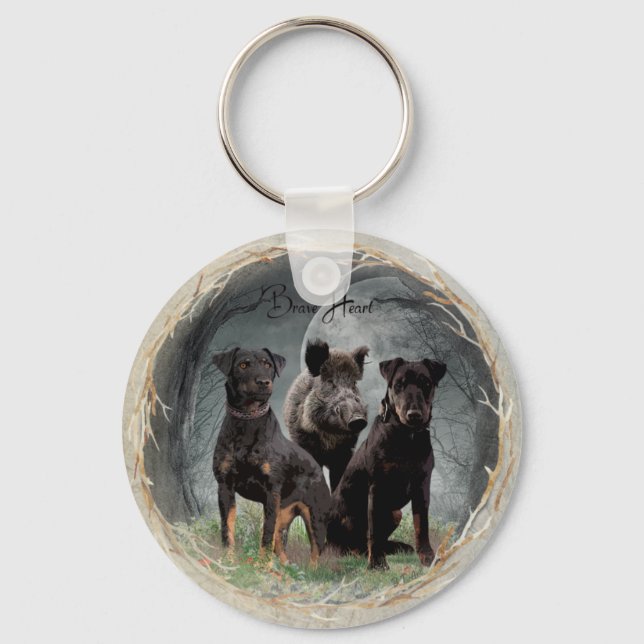 Jagdterre , tapferes Plexiglas Schlüsselanhänger (Vorderseite)