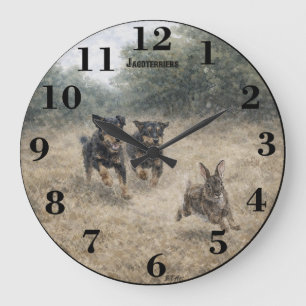 Jagdterrier große wanduhr