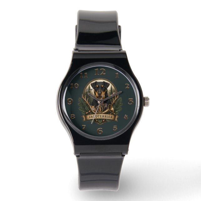Jagdterrier, Jagd-Logo Armbanduhr (Vorderseite)