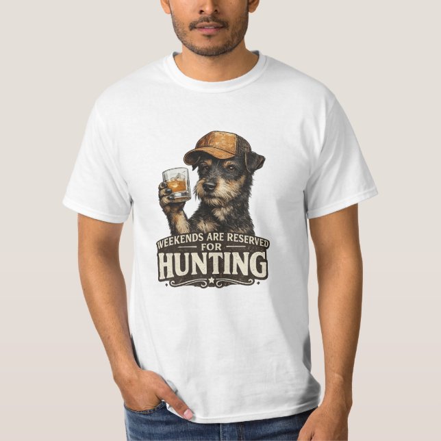 Jagdterrier Lustiger Jagdhund T-Shirt (Vorderseite)