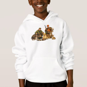 Jagdtrophäen mit Hunden Outdoor-Jäger-Geschenk Hoodie