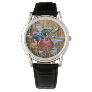 Jagdwache aus Holz mit Kronenschutz Armbanduhr