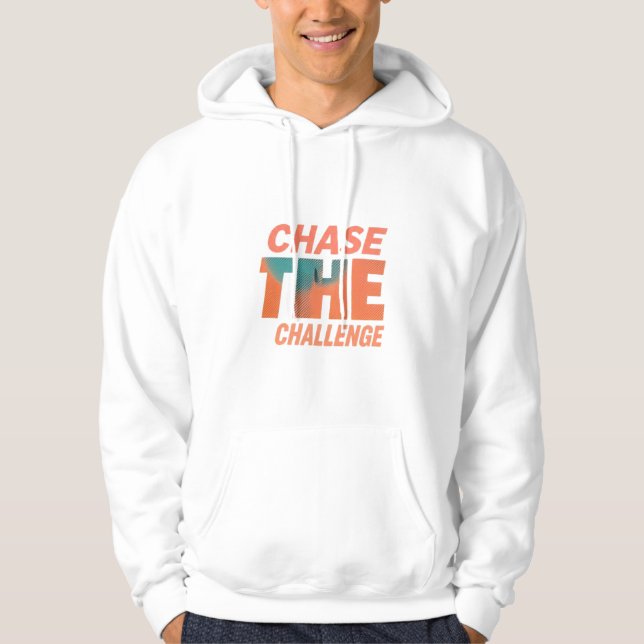 Jage die Herausforderung Motivation für die Jugend Hoodie (Vorderseite)