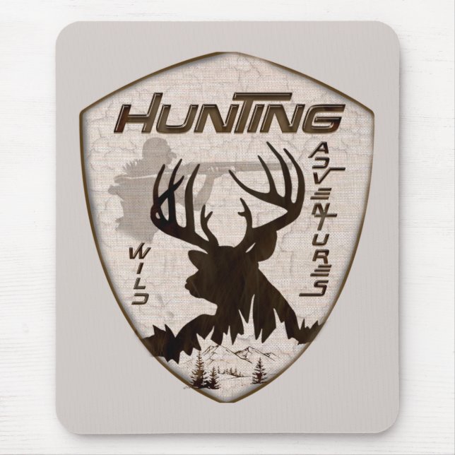 Jagen-Abenteuer-Wandteppich Mousepad (Vorne)