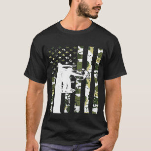 Jagen American Flag Archery Camouflage Muster Cool T-Shirt