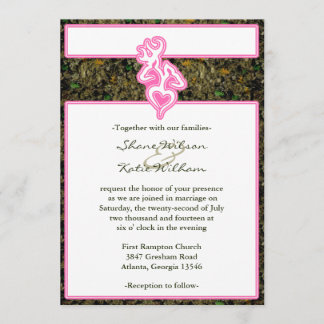Jagen Camouflage Rosa Farbeinladung für die benutz Einladung
