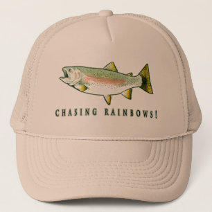 Jagen der Regenbogenforelle Truckerkappe