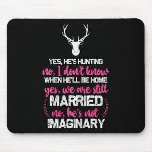 Jagen Ehefrau Shirt für Frauen Funny Jäger Ehefrau Mousepad